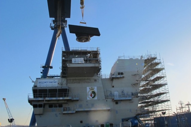 Lắp “mắt thần” cho siêu tàu sân bay HMS Queen Elizabeth